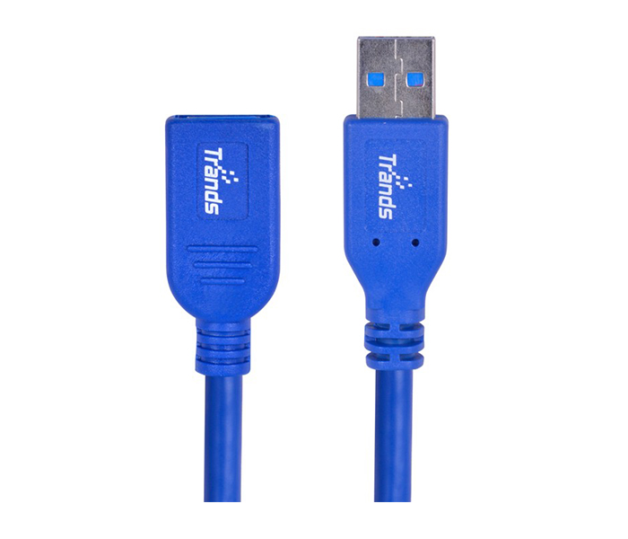 Trands TR-CA101 USB 3.0 Male to Female Extension Cable - Blue - Zoom Image 2