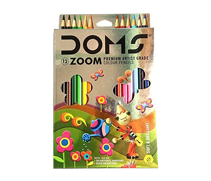 DOMS DM-7943 Zoom Premium Artist 12 Color Pencil Box - Zoom Image