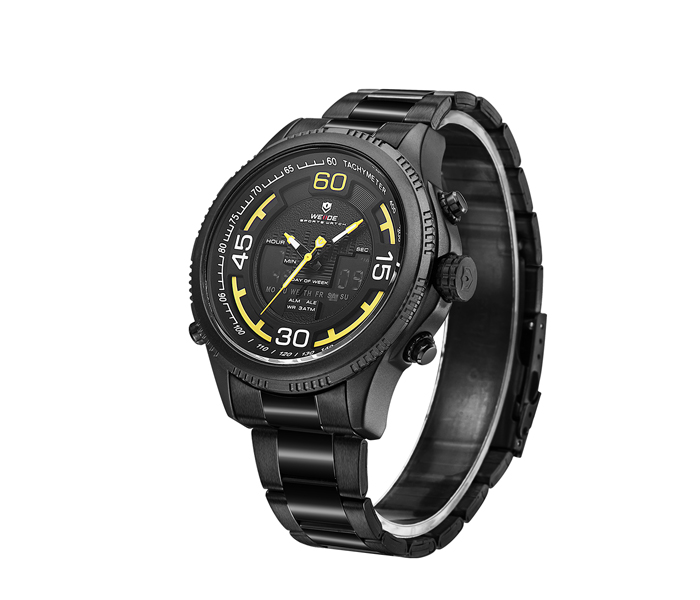 Weide WH-6306MB Analog and Digital Watch Black and Yellow - Zoom Image 2