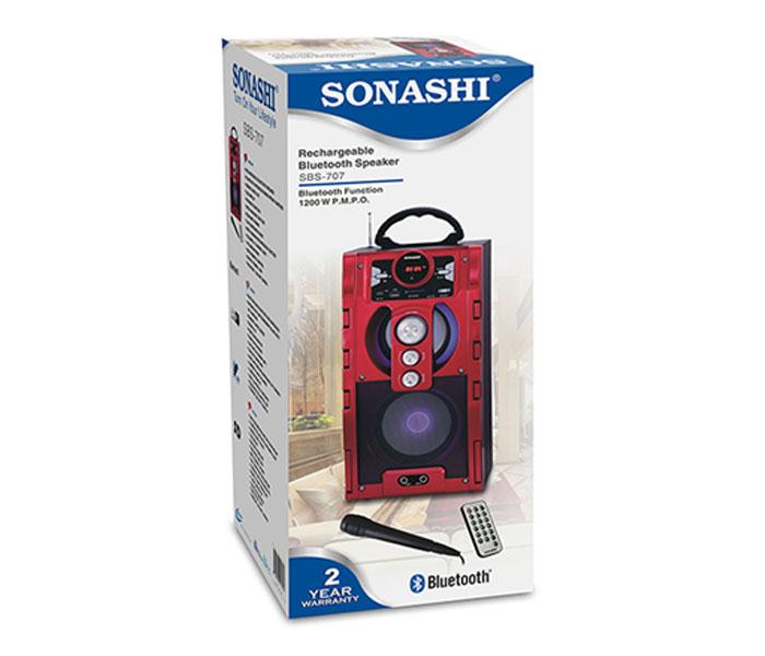 Sonashi SBS-707 Rechargeable Bluetooth Speaker - Red - Zoom Image 5