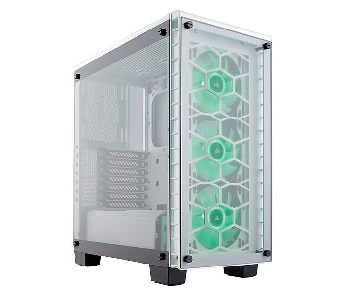 Corsair CC-9011129-WW Crystal Series 460X RGB Compact ATX Mid-Tower Case - White - Zoom Image 1