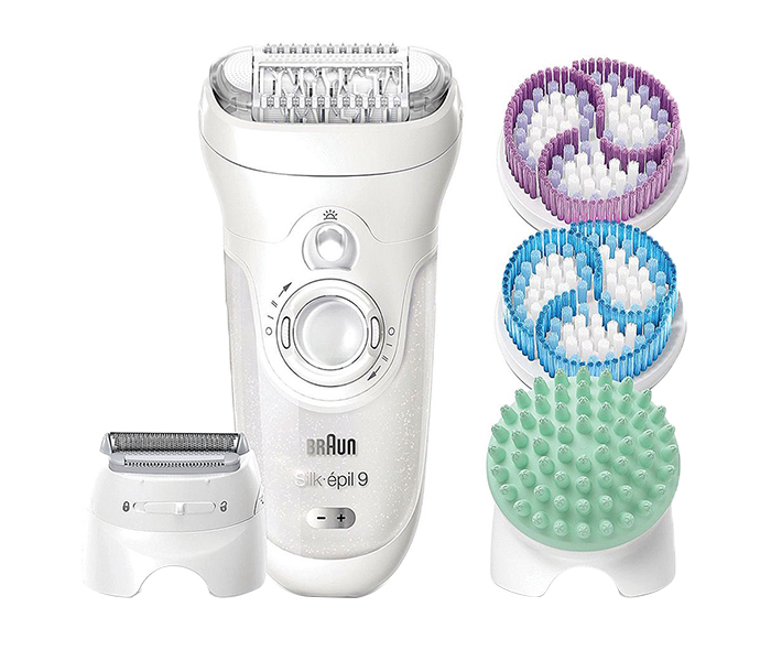 Braun 9-961V Silk-epil 9 SkinSpa Wet & Dry Epilator Beauty Set with 12 Extras - White - Zoom Image 7