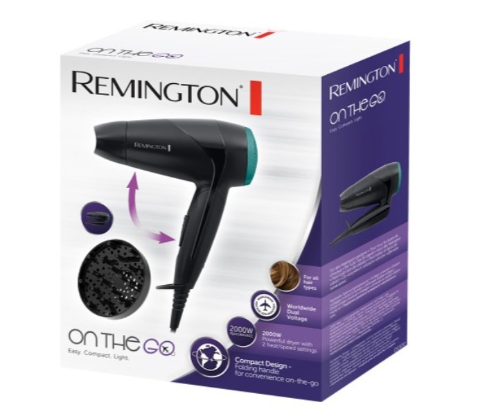 Remington RED1500 On the Go Compact Hair Dryer Black - Zoom Image 2