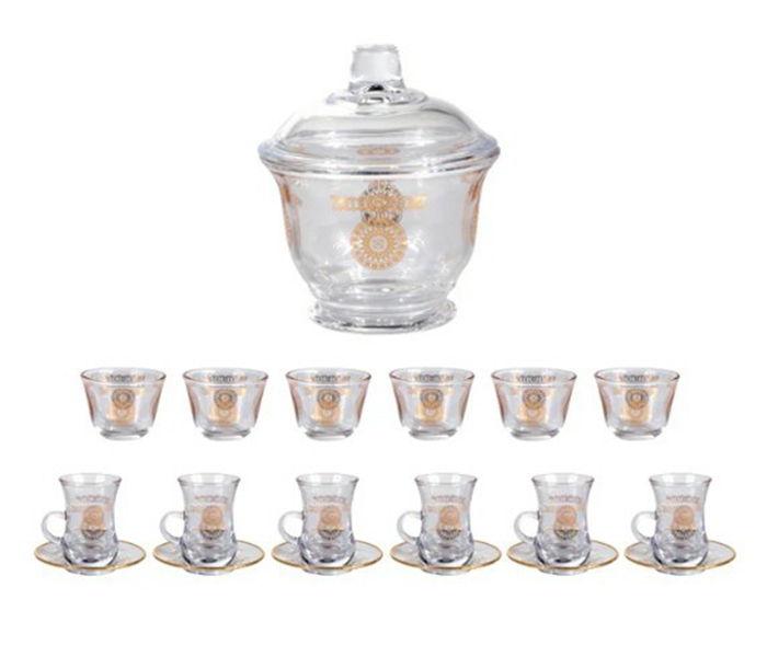 Royalford RF8732 20 Pieces Laya Royal Tea Set - Clear - Zoom Image 1