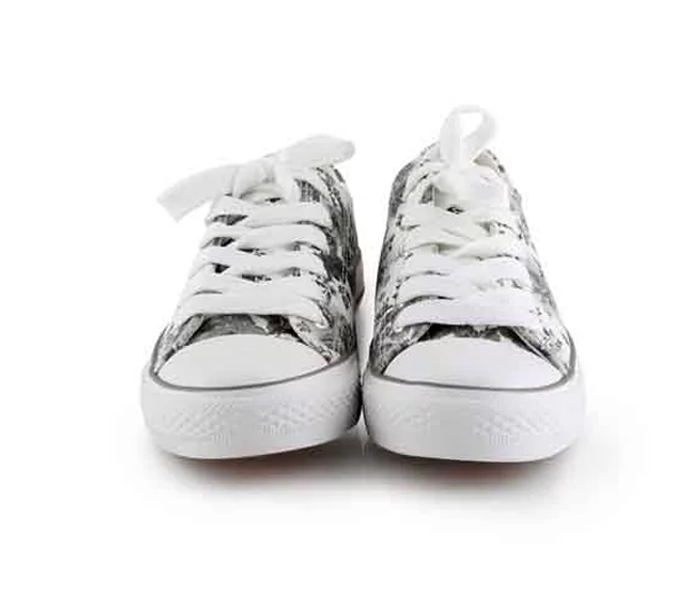 Okko Flower Pattern Sneaker For Girls Eu-37 - Grey - Zoom Image 2