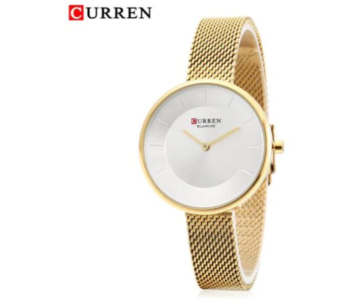 Curren 9030 Stainless Steel Analog Quartz Watch For Women Silver and Gold - Zoom Image 1