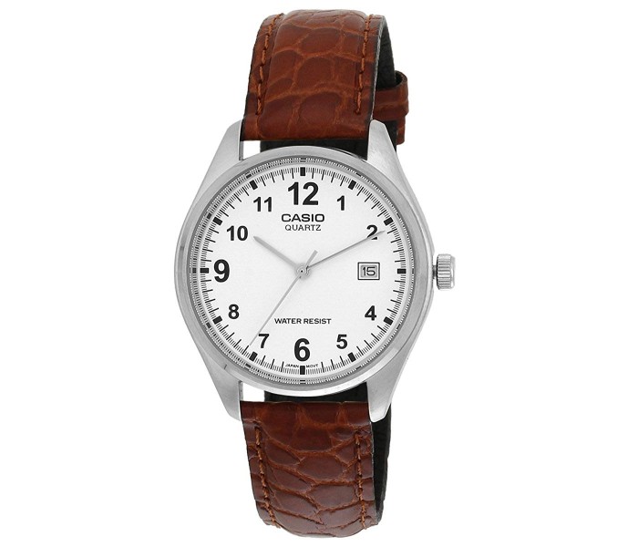 Casio MTP-1175E-7BDF Mens Analog Watch Brown and White - Zoom Image 3