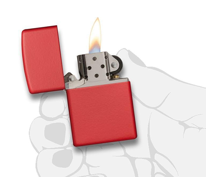 Zippo 233-98 Regular Lighter Red - Zoom Image 2