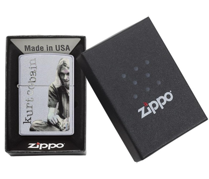 Zippo 29052 Kurt Cobain Lighter Silver - Zoom Image 1