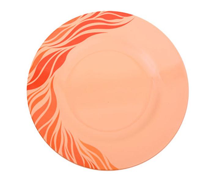 Royalford RF8121 10-inch Aqua Thai Dinner Plate - Orange - Zoom Image