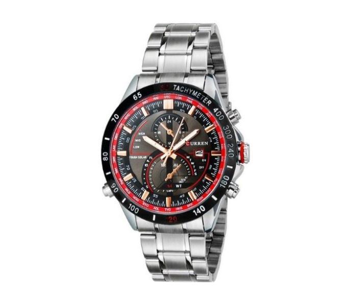 Curren 8149 Stainless Steel Chronograph Brand Set Watch For Men - Black - Zoom Image 1