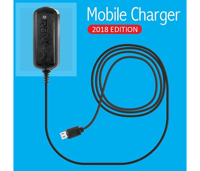 Roxxer 2018 Edition Fast Mobile Charger with 2.4 AMP Power - Black - Zoom Image 2