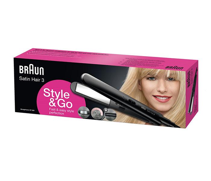 Braun ST300 Satin Hair 3 Style & Go Straightener - Black - Zoom Image 3