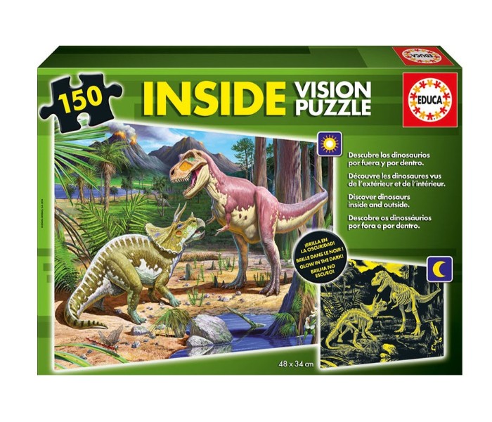 Educa 15897 150 Dinosaurs Inside Multi Color - Zoom Image