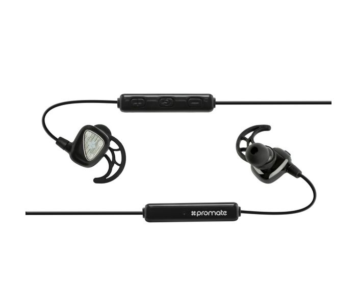 Promate Vitally-1 Wireless Sport Bluetooth Headset Multi-Pairing with HD Sound, Black - Zoom Image 2