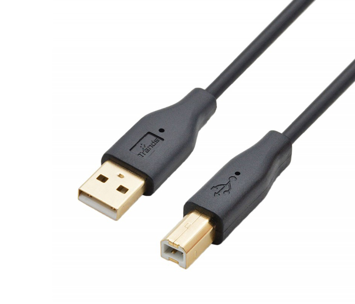 Trands TR-CA125 USB 2.0 Printer Cable - Black, 3 Meter - Zoom Image 1