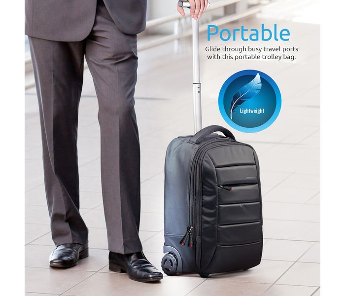 Promate Bizpak-TR 15.6 inch Heavy Duty Trolley Laptop Bag - Black - Zoom Image 1