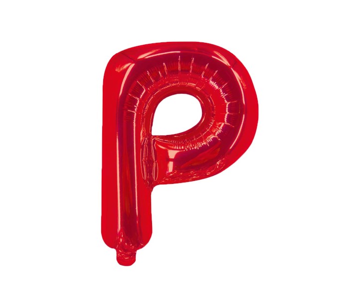 Party Time P-RE-803379 Letter P 16 Inch Foil Balloon Red - Zoom Image