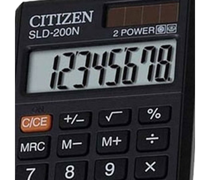 Citizen CTZ SLD 200 8 Digit Basic Calculator Black - Zoom Image 1