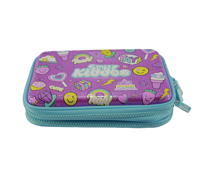 Smily Kiddos SK11001035 Fancy Double Compartment Pencil Case - Pink - Zoom Image 1