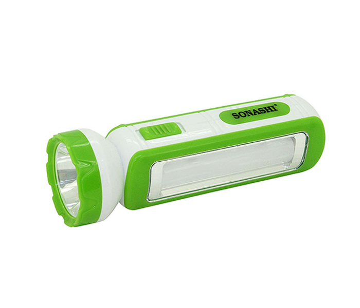 Sonashi SPLT-114 2-In-1 Rechargeable LED Torch with Lamp - Green - Zoom Image 1