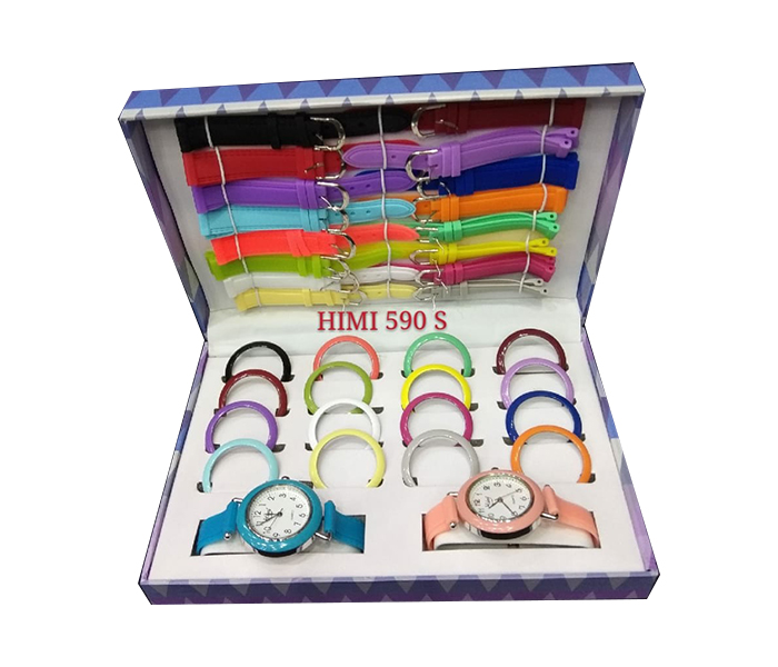 HIMI 590S Multicolor Dial Frame & Strap Changeable Quartz Watch for Women - Zoom Image