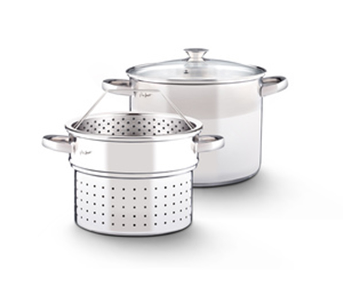 Lamart LT1067 22CM Stainless Steel Pasta Pot with Strainer & Steamer Basket - Zoom Image 2