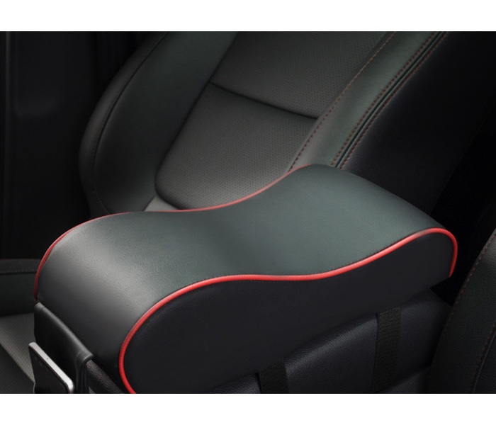 Minc New PU Leather Car Armrest Pad - Black & Red - Zoom Image 2