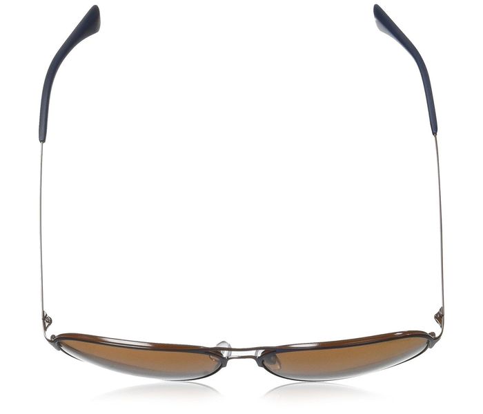 Emporio Armani 0EA2032 312973 Pilot Grey Rubber Frame & Brown Mirrored Sunglasses for Unisex - Zoom Image 3