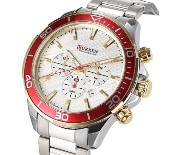 Curren 8309 Luxury Analog Quartz Watch For Men Silver - Zoom Image 2