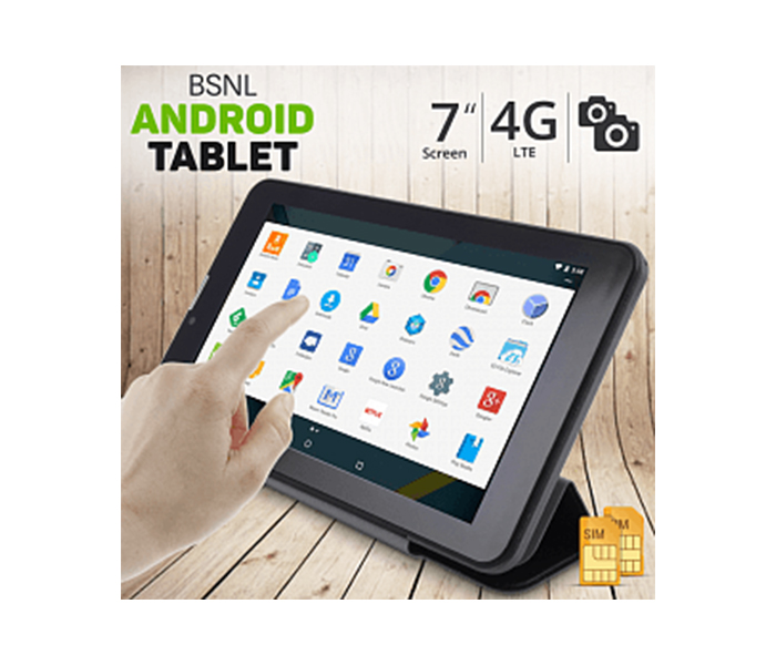 BSNL A21 7-Inch 16GB 4G LTE Dual Sim Tablet - Black - Zoom Image 4