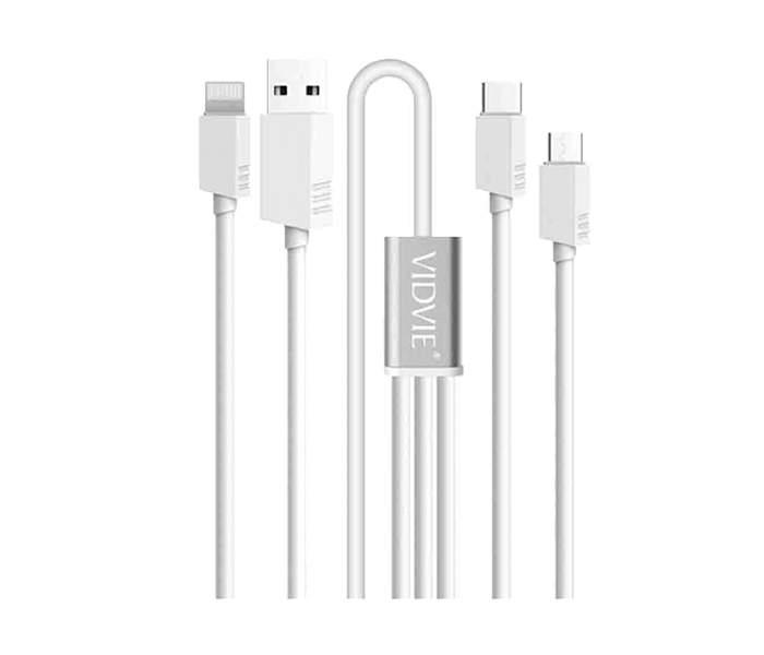 Vidvie CB-413 Data Cable for Smartphone - 1 Meter, White - Zoom Image 3