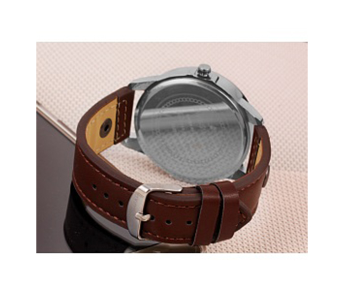 Swissmark SMW111 Analog Trendy Sports Leather Watch for Men, Dark Brown - Zoom Image 2