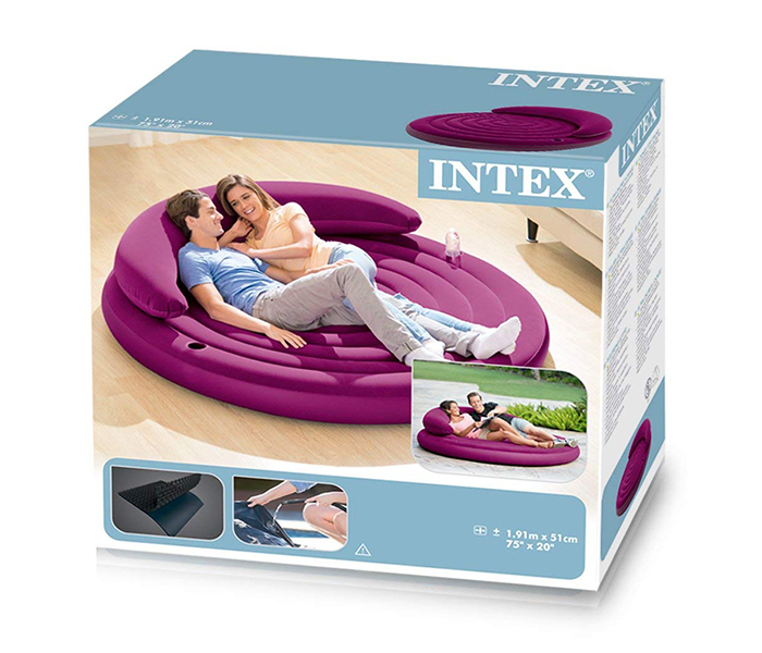 Intex ZX-68881 191 x 51CM Inflatable Round Shape Ultra Daybed Lounge - Purple - Zoom Image 1