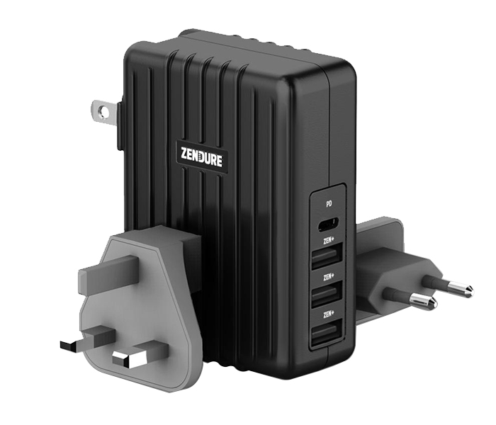 Zendure ZDAPD-4 45W 4 Port USB C PD Wall Charger - Black - Zoom Image