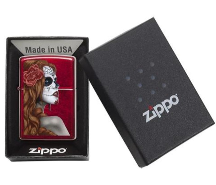 Zippo 28830 21063 Day of Dead Girl Lighter Red - Zoom Image 3