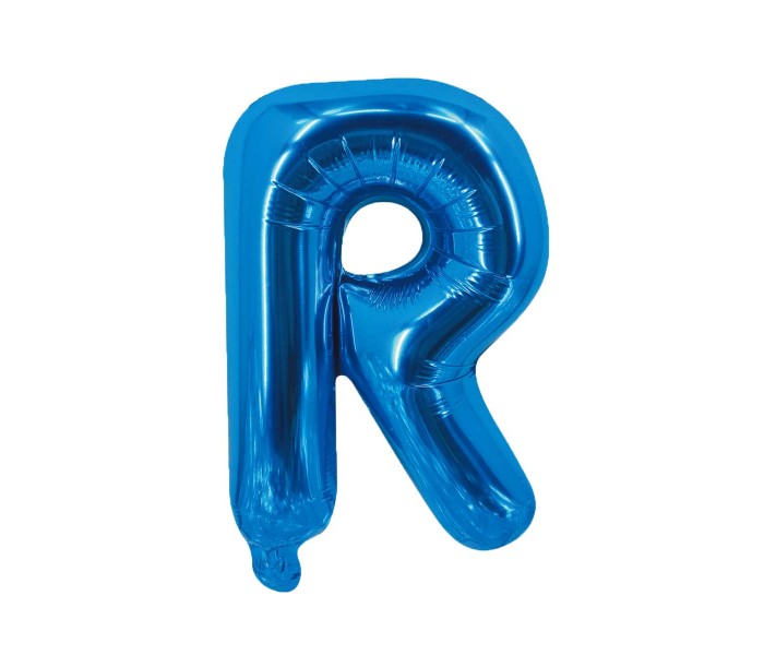 Party Time R-B-803249 Letter R 16 Inch Foil Balloon Blue - Zoom Image