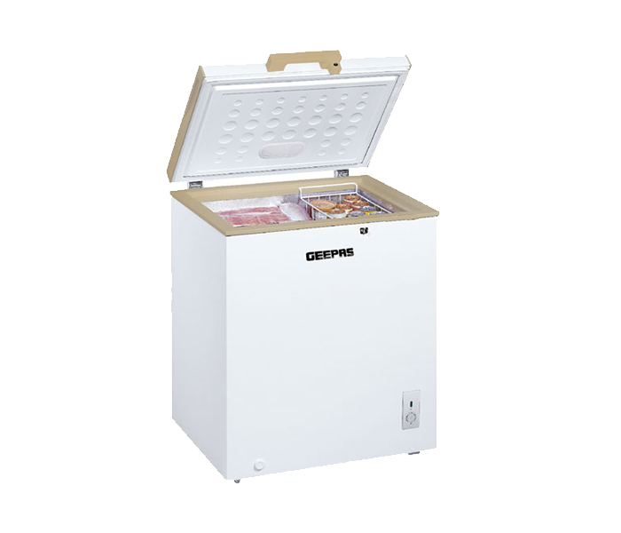 Geepas GCF1706WAH 170 Litre Chest Freezer with Food Basket - White - Zoom Image 1