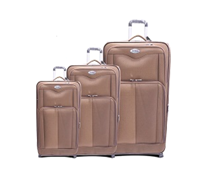 Traveller TR-1033 20-inch Economy Eva Trolley Bag Set - Brown, 3 Pieces - Zoom Image