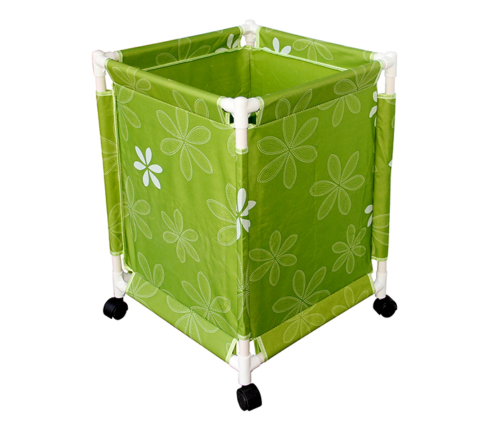 In-House Ls-1110 Foldable Laundry Storage Basket With Wheels - Green - Zoom Image 3