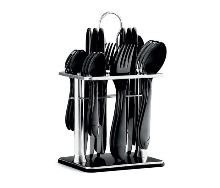 Royalford RF8355 Black Coating Cutlery Set - 24 Pieces - Zoom Image