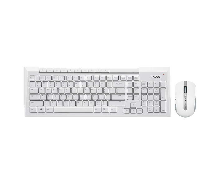 Rapoo 8200P Combo Wireless Optical Mouse & Keyboard - English, White - Zoom Image 4