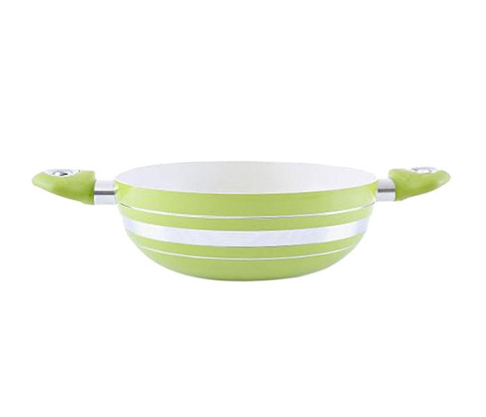 Royalford RF6870 Wokpan with Non-Stick Ceramic Coating - Green - Zoom Image 2