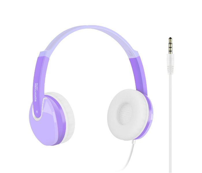 Promate Jamz Kiddie Over-The-Ear Wired Stereo Headset with HD Sound, Purple - Zoom Image 5