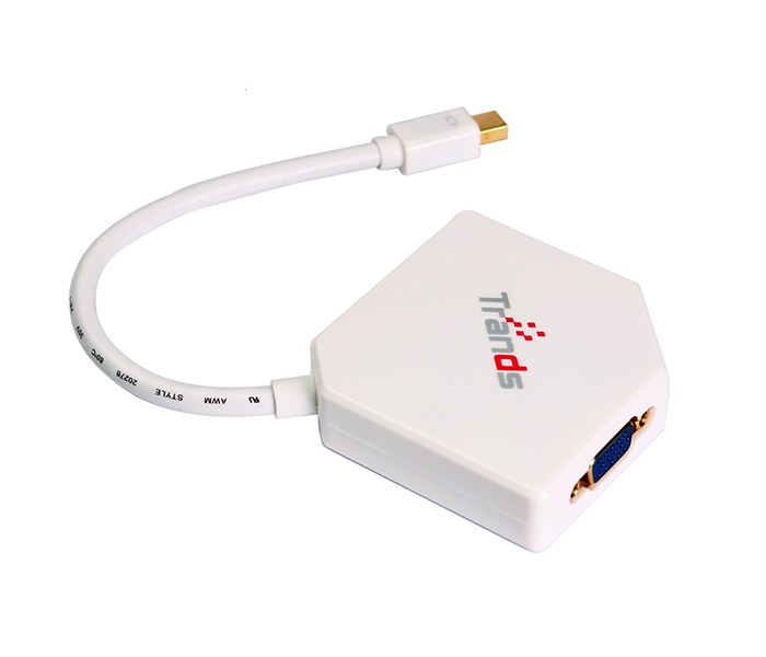 Trands TR-CA6883 Mini Display to HDMI,VGA & DVI Cable - White - Zoom Image 5