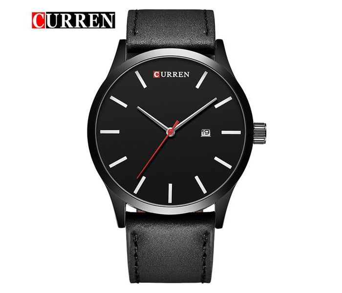 Curren 8214 Casual Simple Nail Dial Watch For Men Black - Zoom Image 4