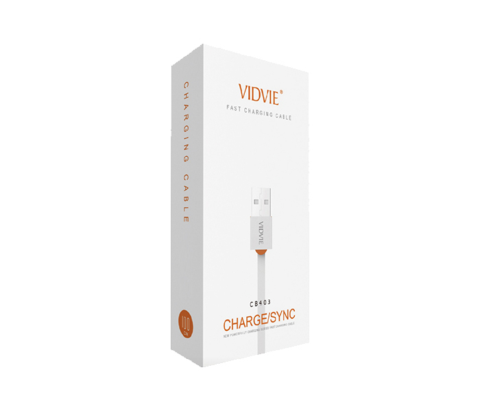 Vidvie CB-403 Data Cable for Apple iPhone - 1 Meter, Orange - Zoom Image 3