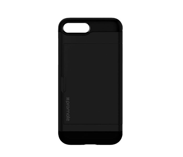 Promate VaultCase-i7P Shockproof Protective iPhone 7 Case with Secure Card Slot, Black - Zoom Image 6