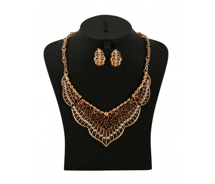 Summer Style Crystal 18K Gold Plated Necklace Set 61154021 - Zoom Image 3