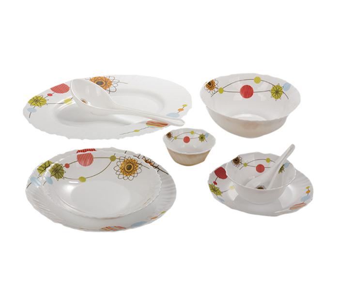 Royalford RF6398 Opal Ware Dinner Set - 53 Pieces - Zoom Image